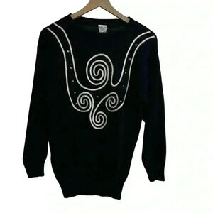 M.E.2 Black Embellished Sweater | Size Small/Medium